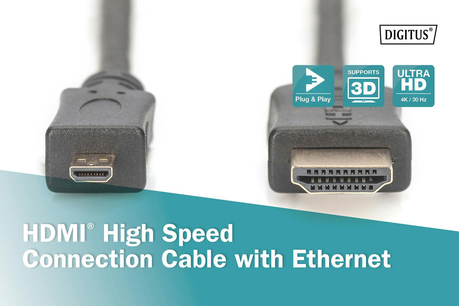 Digitus HDMI Type-D to Type-A Cable | 2m-3