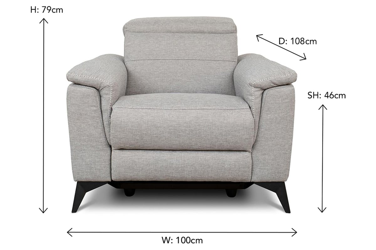 Penny Armchair | Power Recliner | Fabric | Colour Options-9