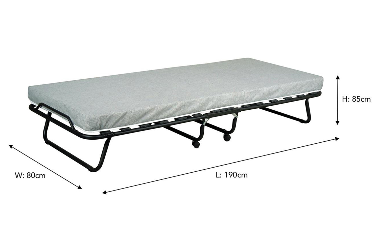 Barese Folding Guest Bed | Black-2