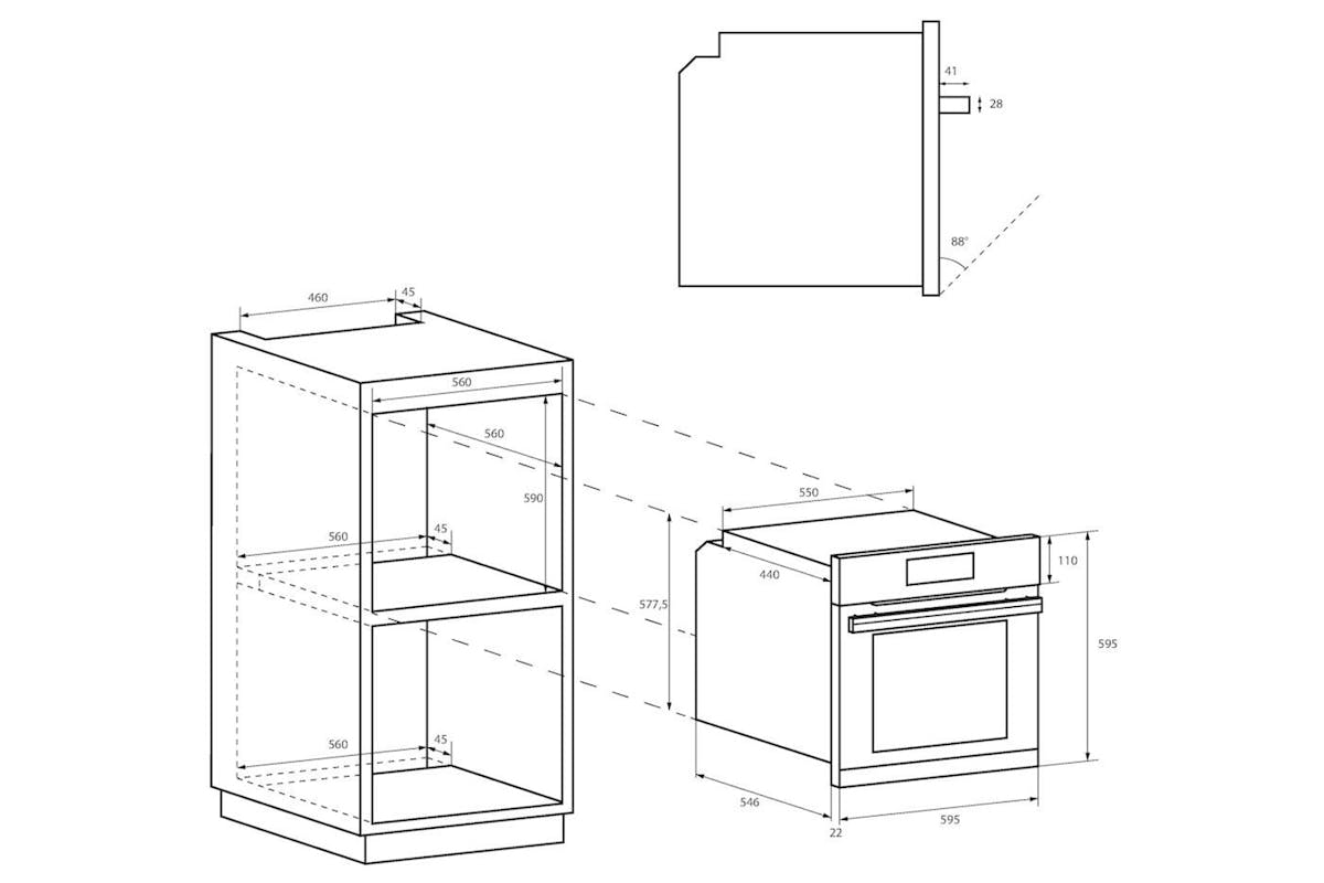 Candy 65L Built-in Single Fan Oven | FIDCX405 | Stainless Steel-10