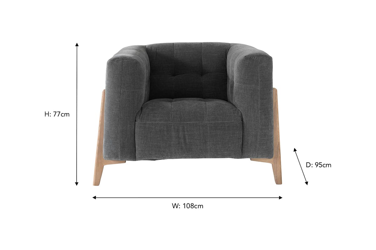 Rosie Armchair | Fabric | Grey-3