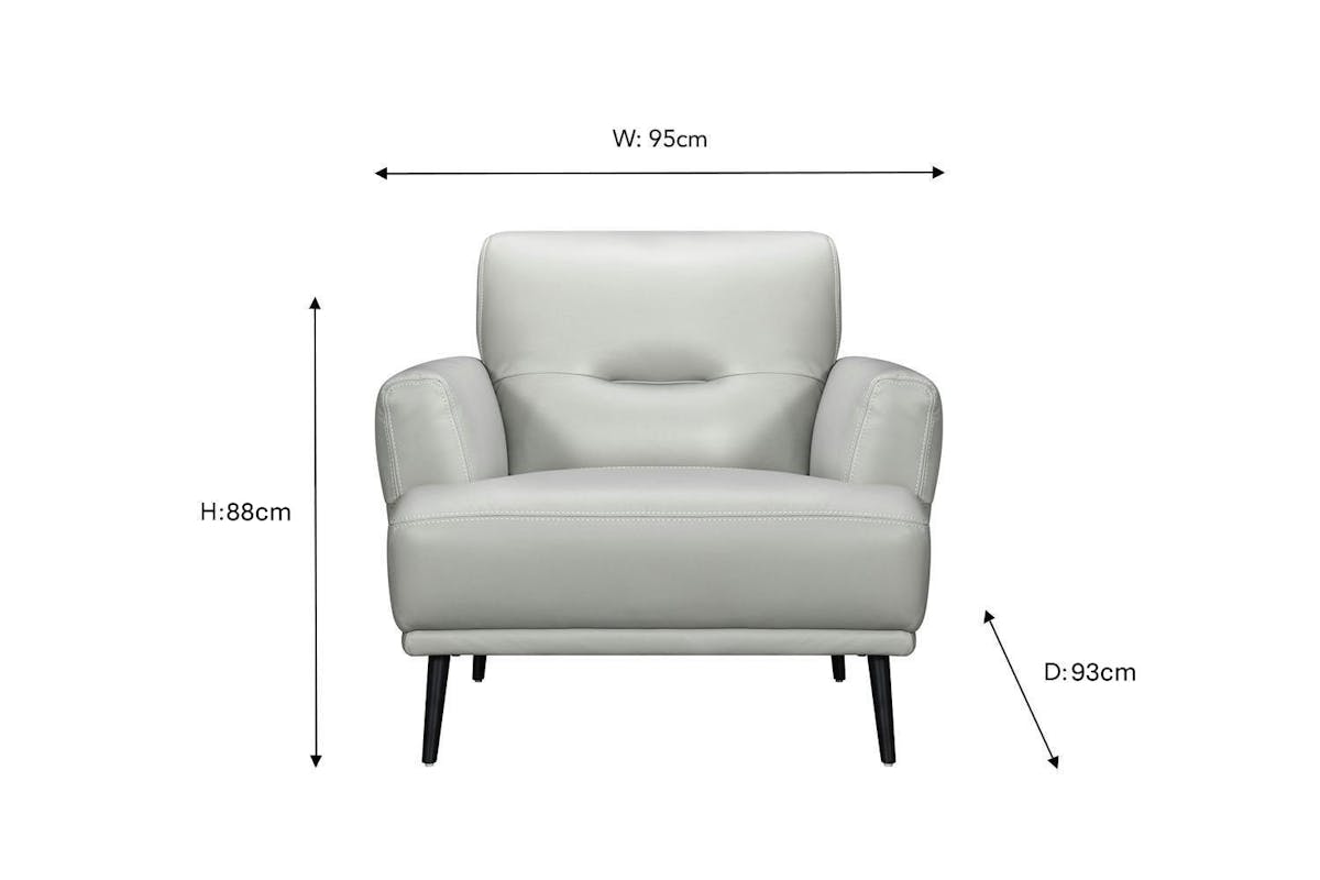 Orio Armchair | Leather | Dove-3