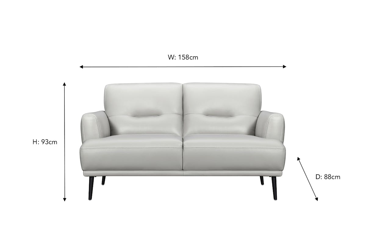 Orio 2 Seater Sofa | Leather | Dove-7