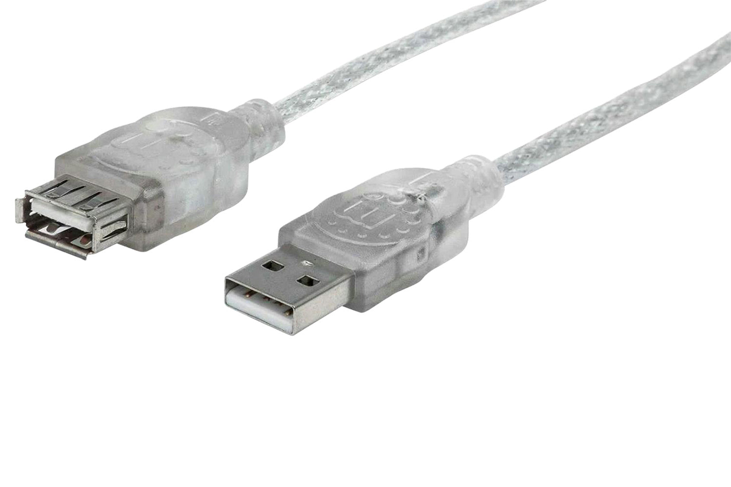 Manhattan Hi-Speed USB Extension Cable | Translucent Silver-2