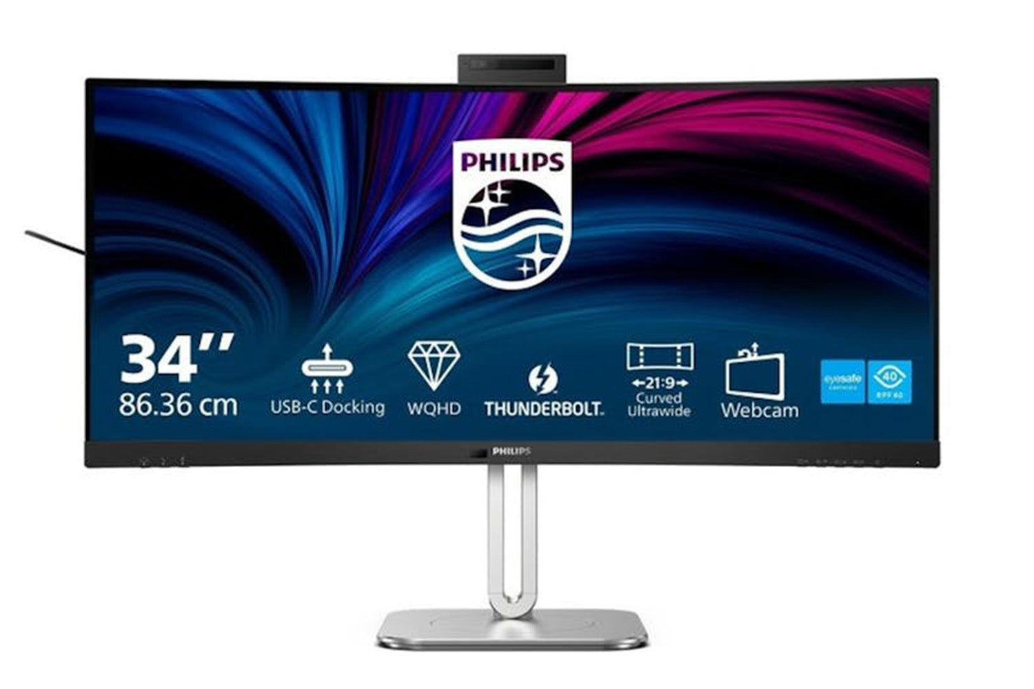 Philips 34" Curved Monitor | WQHD | Thunderbolt 4 | Webcam-9