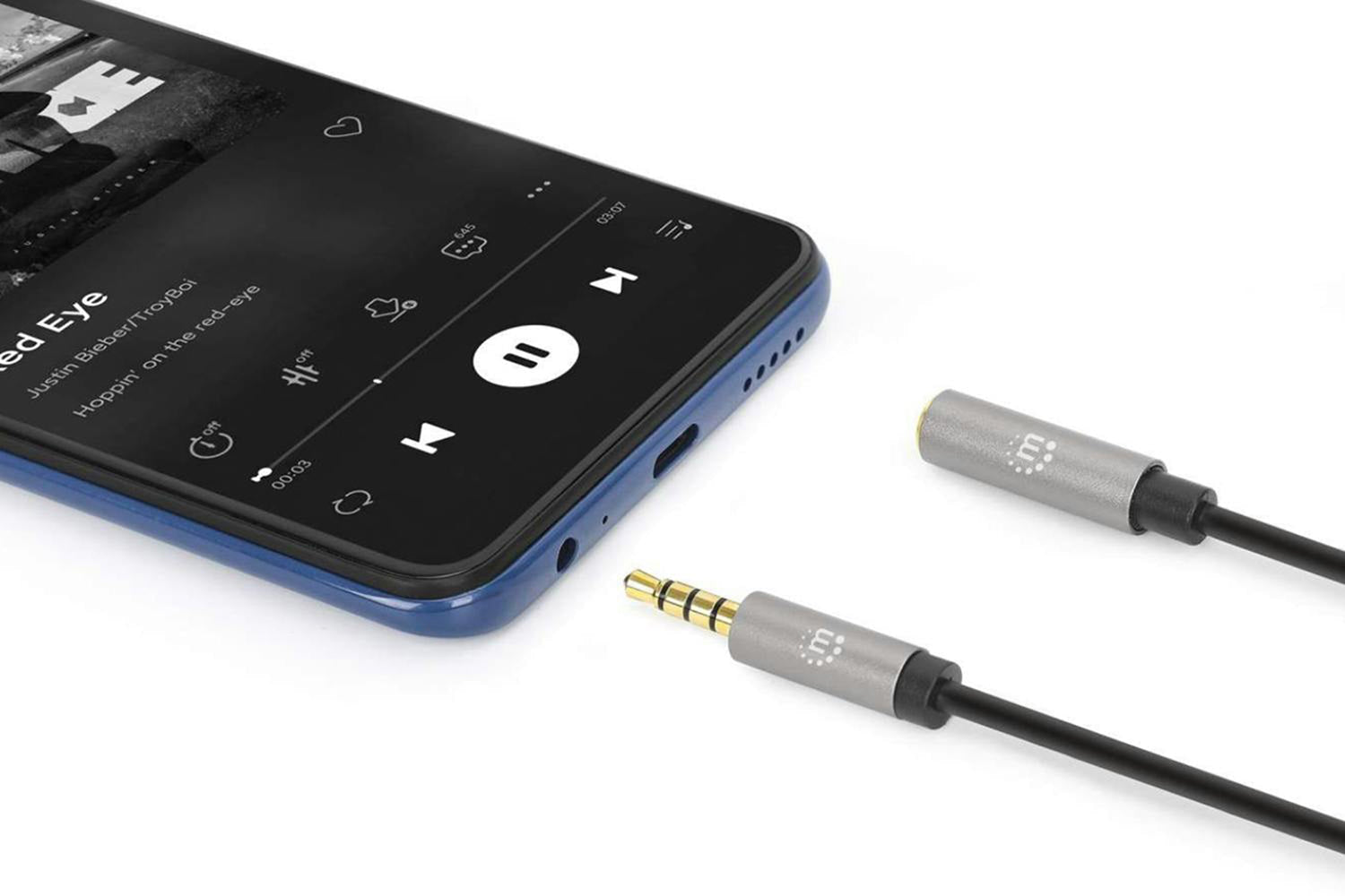 Manhattan 3.5 mm Stereo Audio Aux Extension Cable | 2m-6