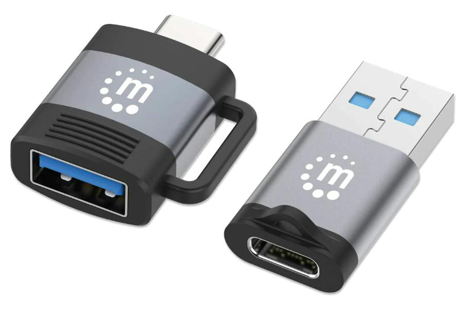 Manhattan USB-C to USB-A & USB-A to USB-C Adapters | Set of 2-2