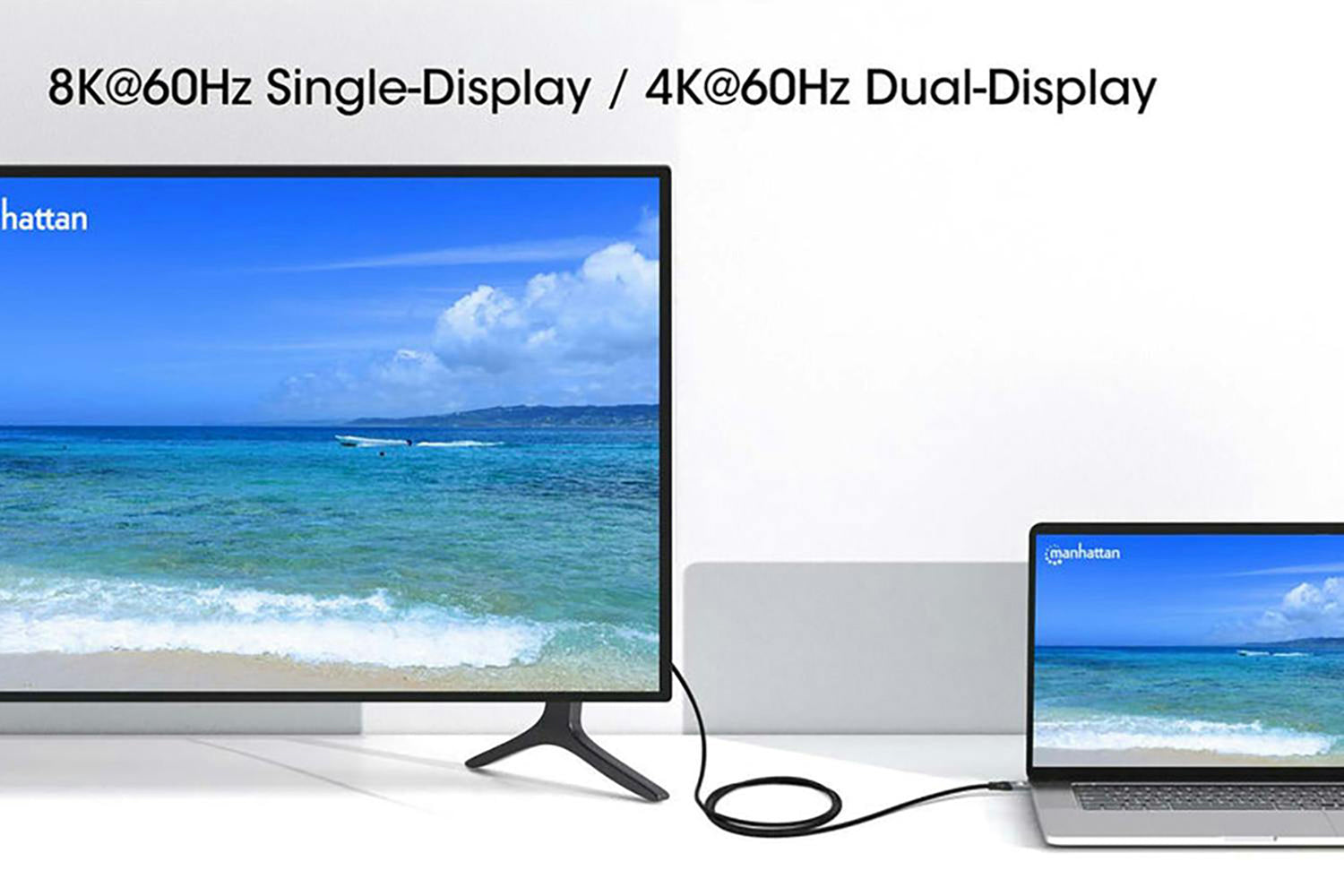 Manhattan USB4 Type-C Charging Cable | Black-13