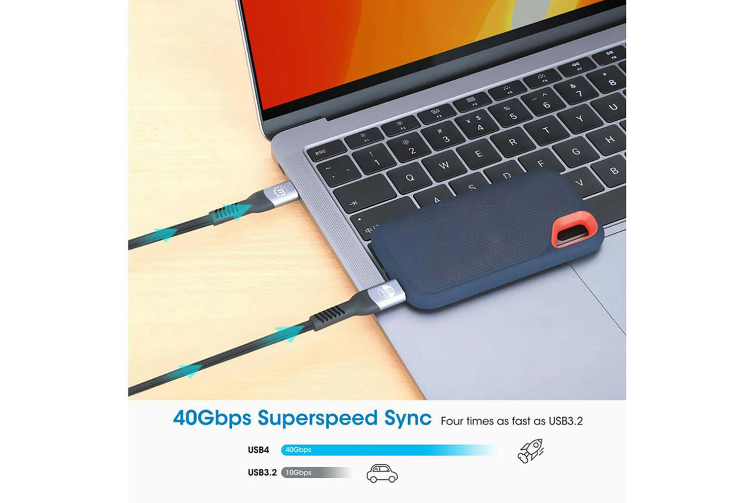 Manhattan USB4 Type-C Charging Cable | Black-9