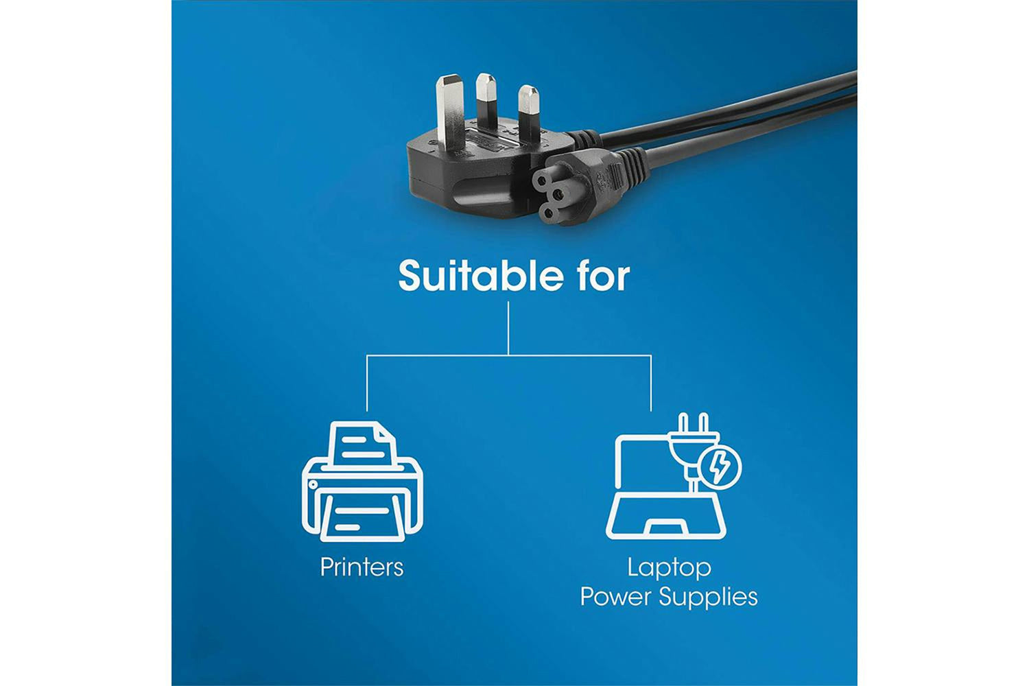 Manhattan 3-Pin UK Power Cable BS1363 to C5-7