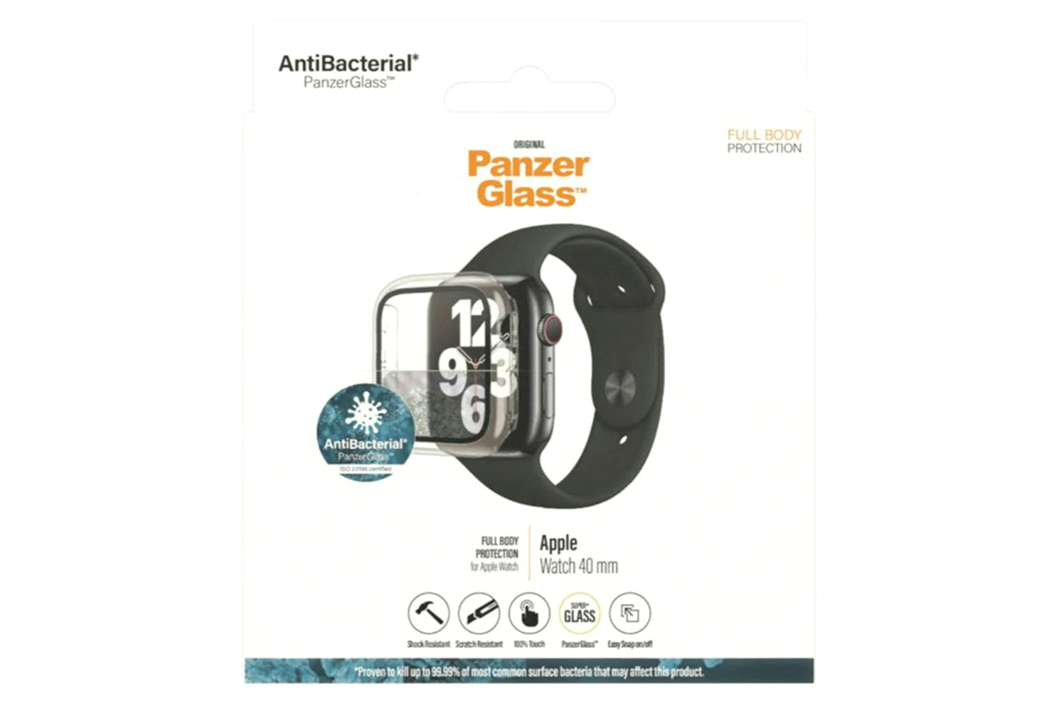 PanzerGlass Full Body Apple Watch Series 4/5/6/SE Screen Protector | 40MM | Clear-5