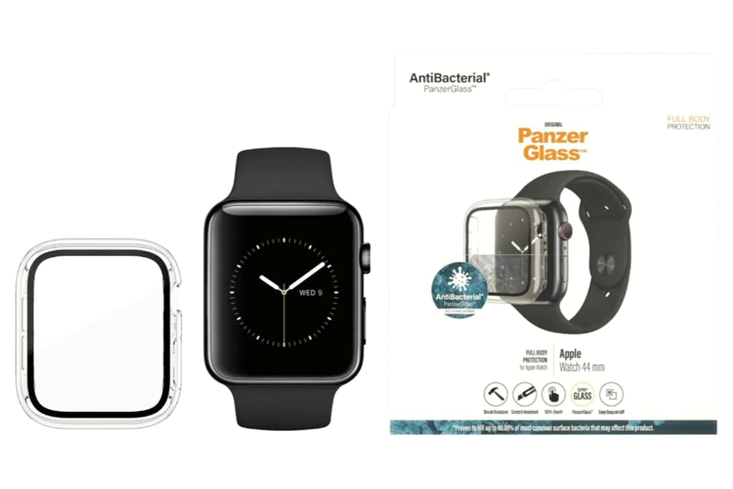 PanzerGlass Full Body Apple Watch Series 4/5/6/SE Screen Protector | 44MM | Clear-4