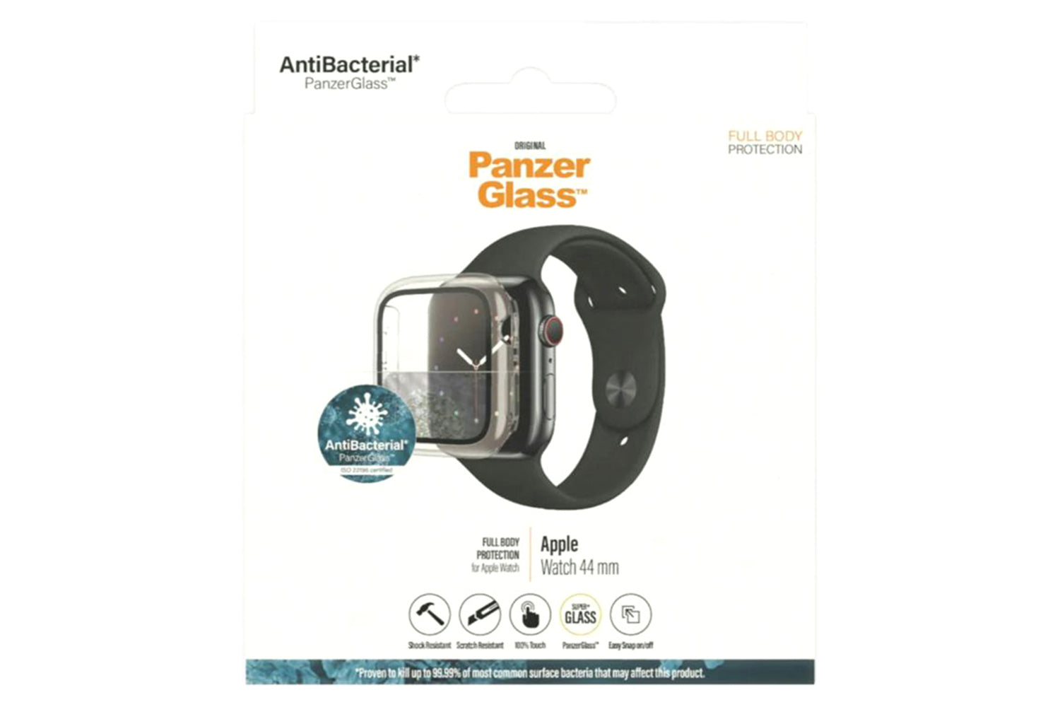 PanzerGlass Full Body Apple Watch Series 4/5/6/SE Screen Protector | 44MM | Clear-6