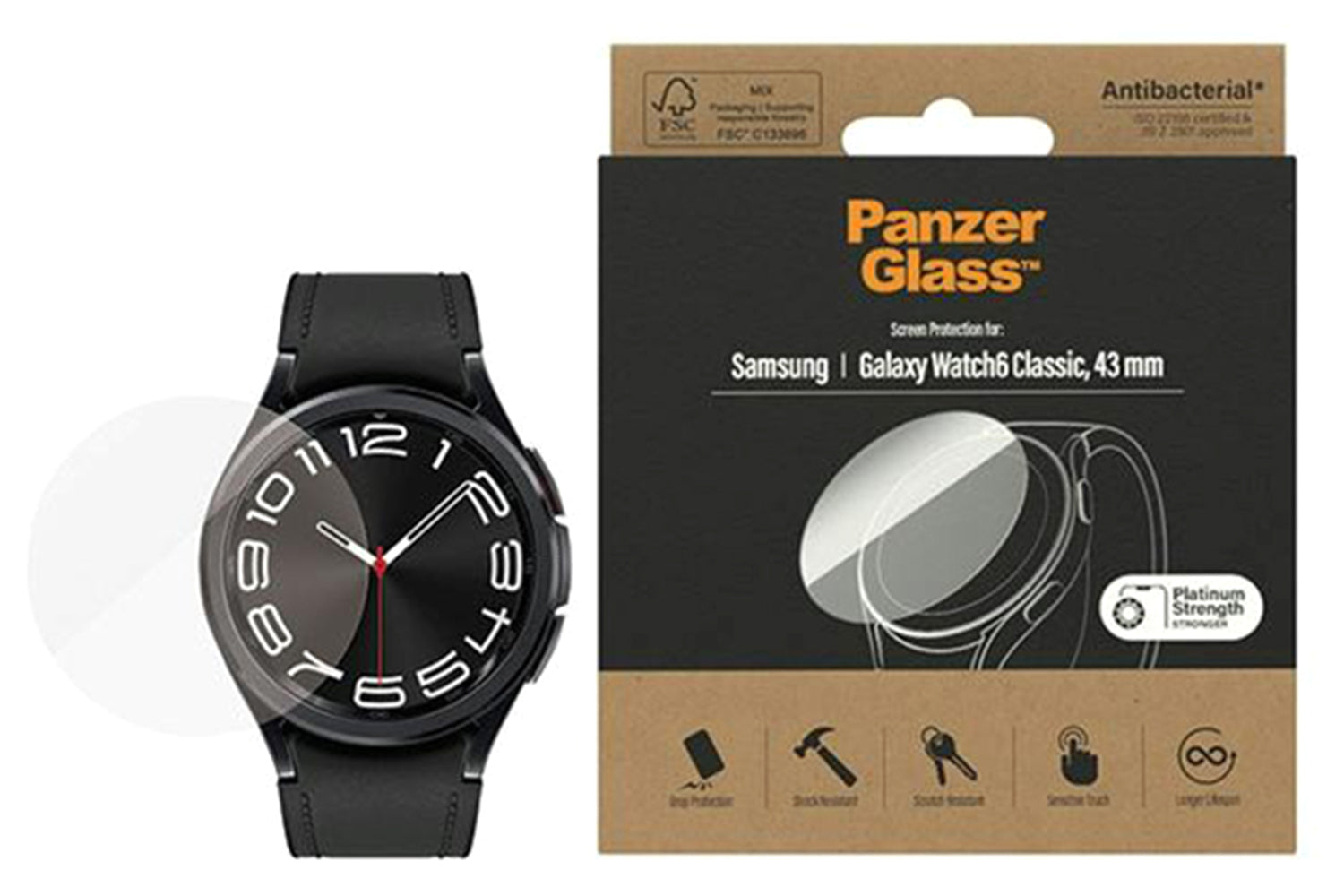 PanzerGlass Samsung Galaxy Watch 6 Classic Screen Protector | 43mm-3