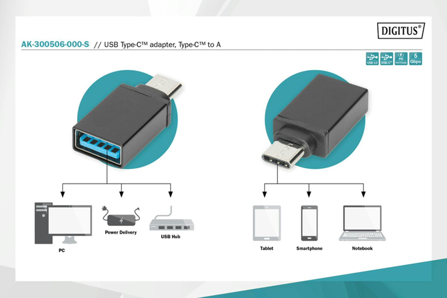 Digitus USB Type-C to Type-A Adaptor-9
