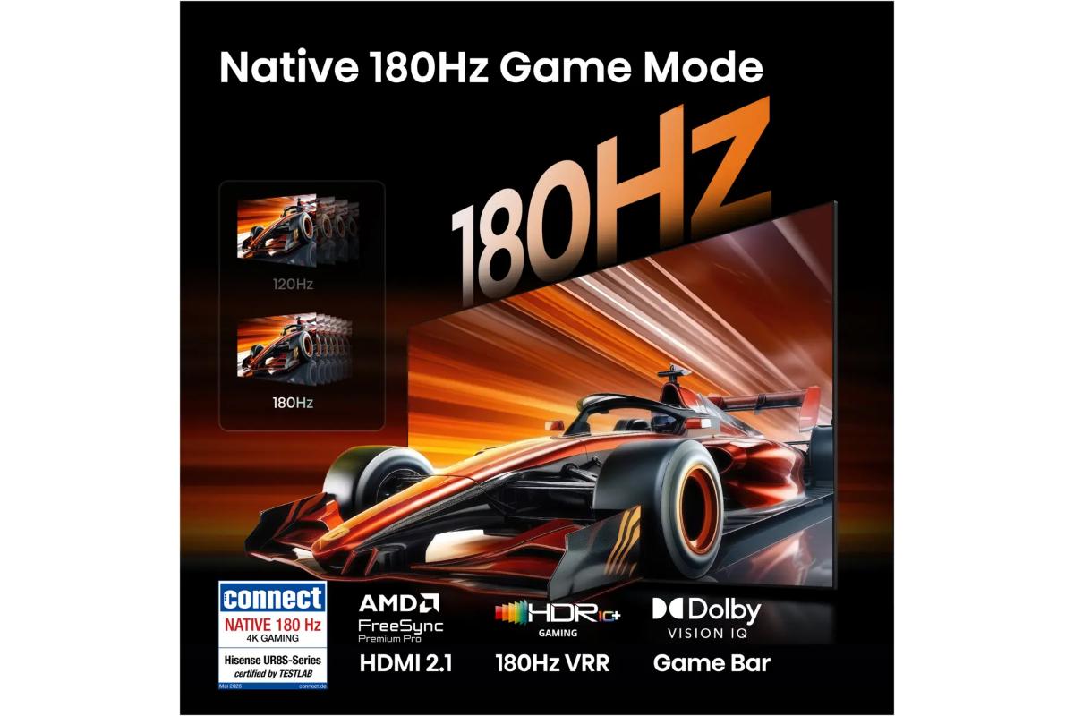 Hisense 65" UR8S RGB Mini LED Smart TV (2026) | 65UR8S-13