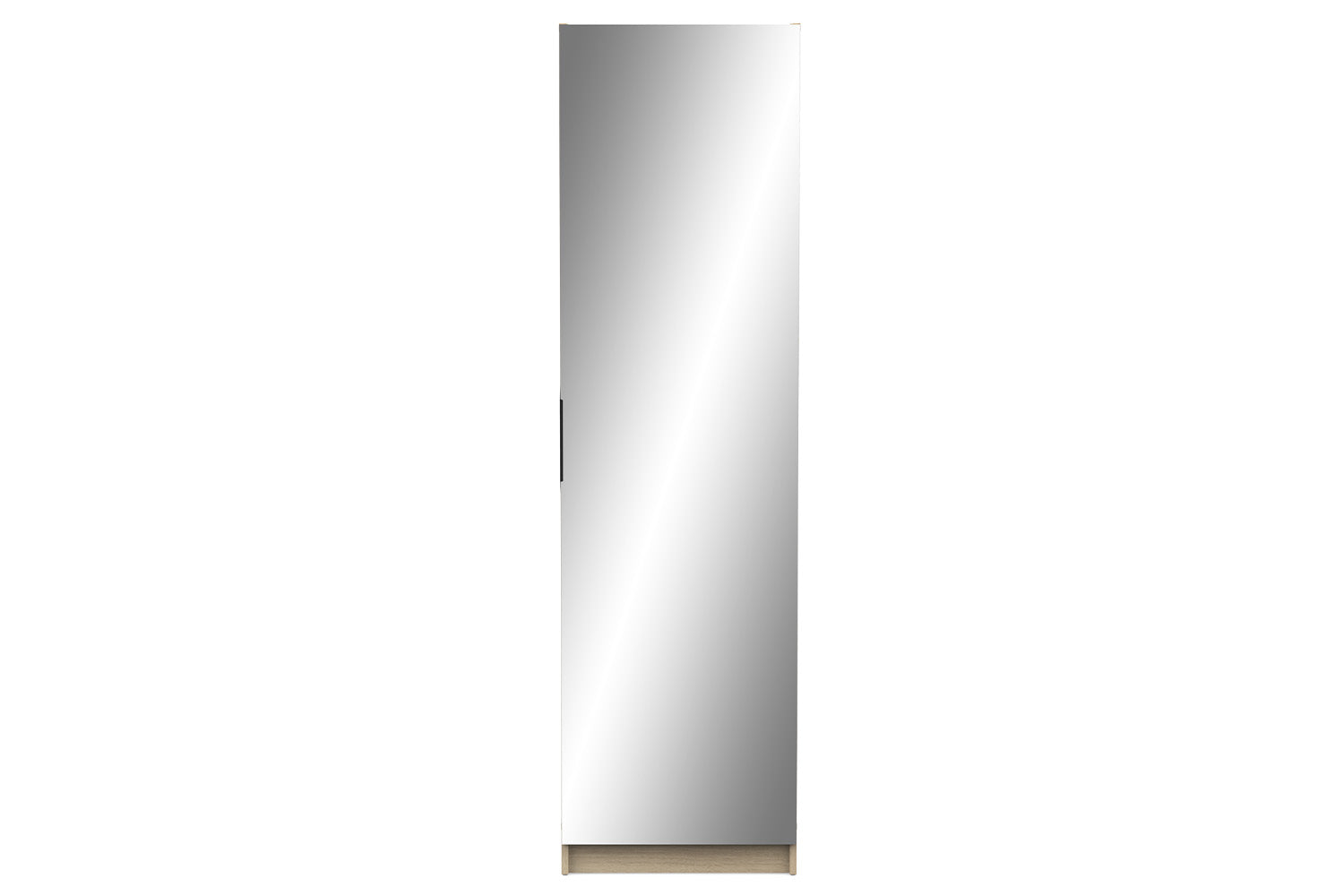 Blokty Shoe Storage Cabinet with Mirrored Door | Oak Effect