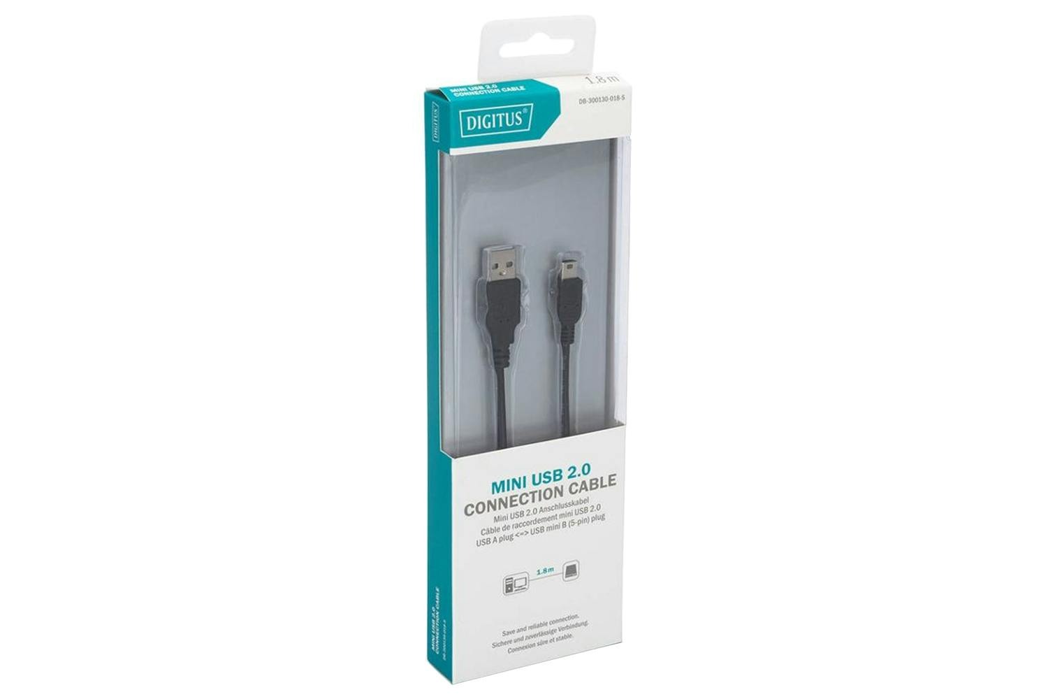Digitus USB Type-A to Mini-B Connection Cable | Black-2