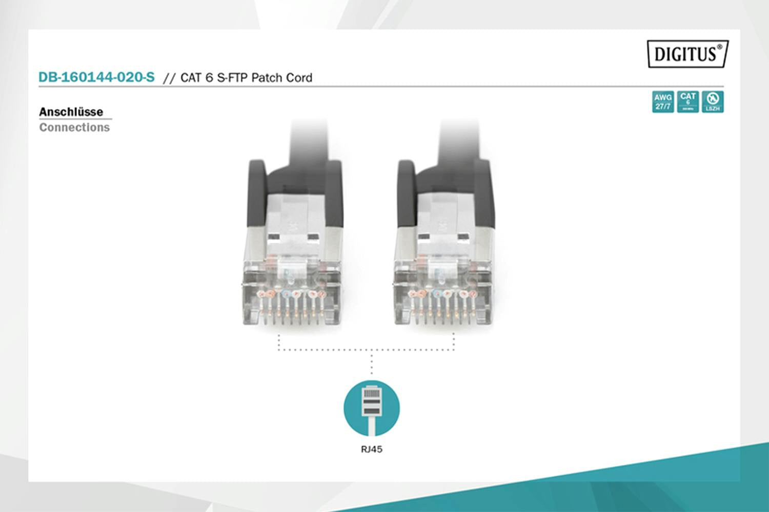 Digitus Cat 6 Pro S-FTP Patch Cable | 2m-5