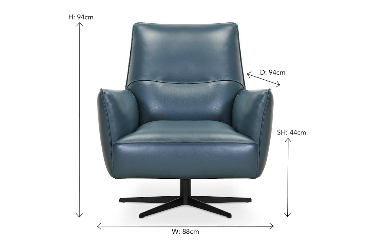 Alice Swivel Leather Armchair-3