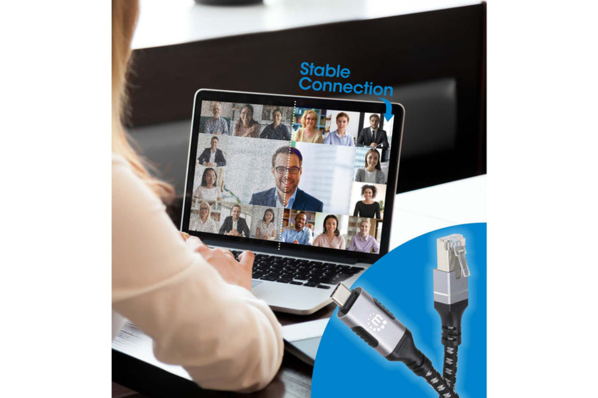 Manhattan USB-C to Gigabit Ethernet Network Cable | 2m-9