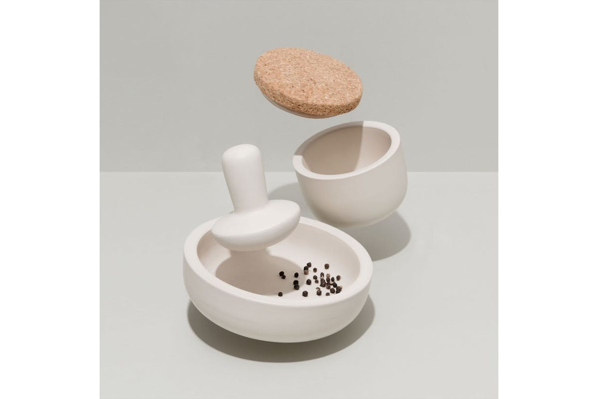 Berghoff Mortar Pestle Large | Kitchen Gadget | Stoneware | 17cm-6