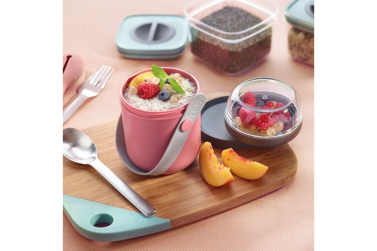 Berghoff | Dual Lunch Cereal Pot | Pink-4