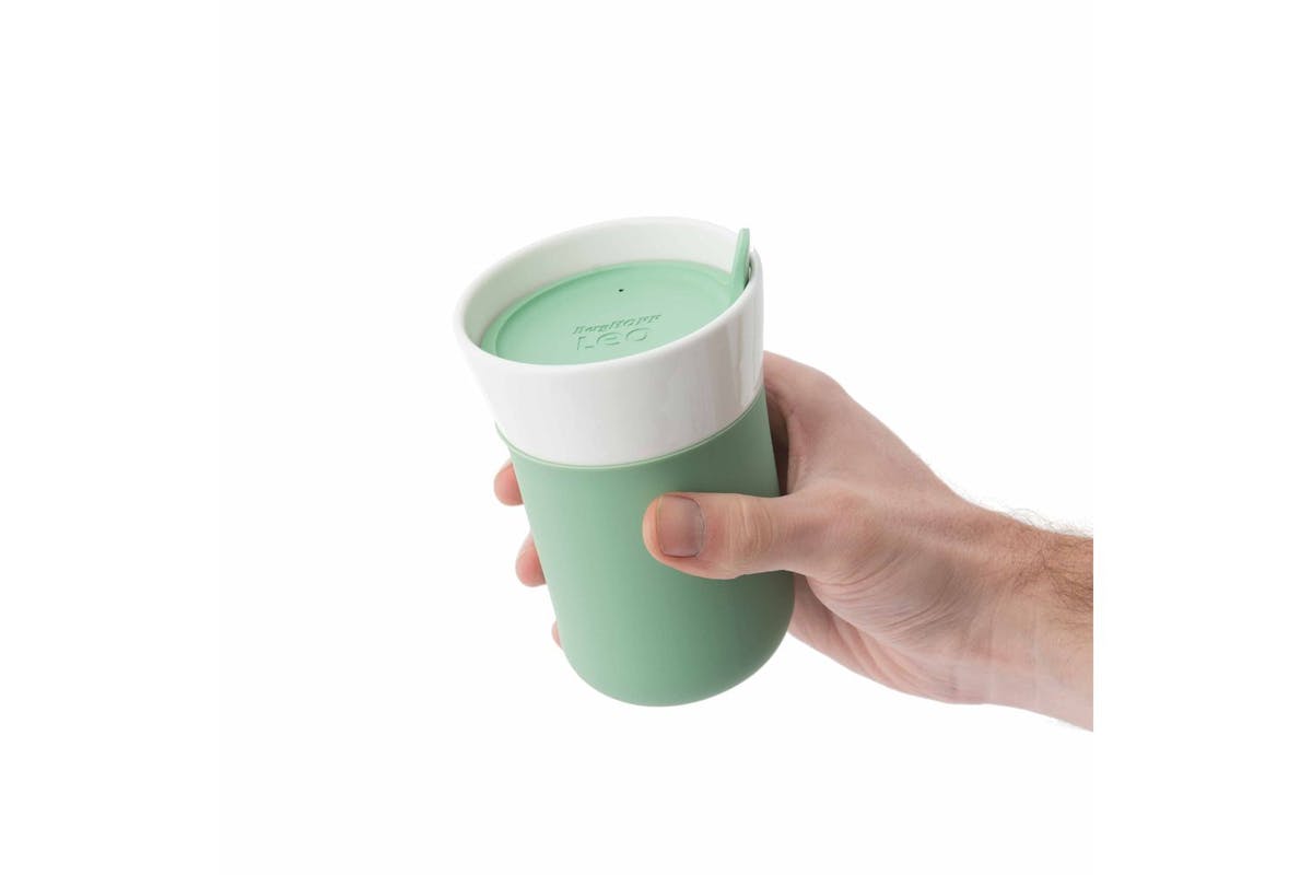 Berghoff | 330ml Porcelain Travel Mug | Green-6
