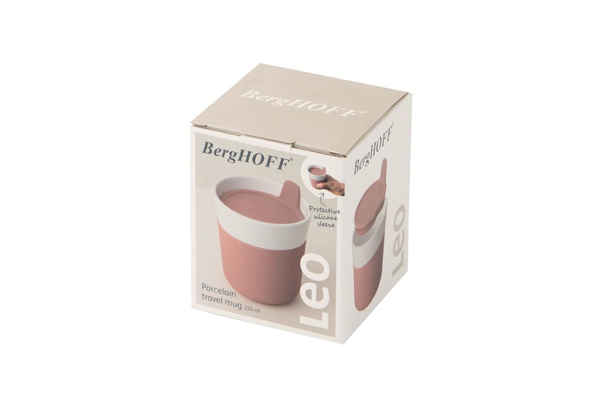 Berghoff | 250ml Porcelain Travel Mug | Pink-5