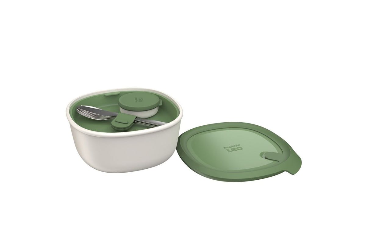 Berghoff Salad Bowl With Flatware Set | Salad Bowl | Stainless Steel & Polypropylene | Standard Size-4