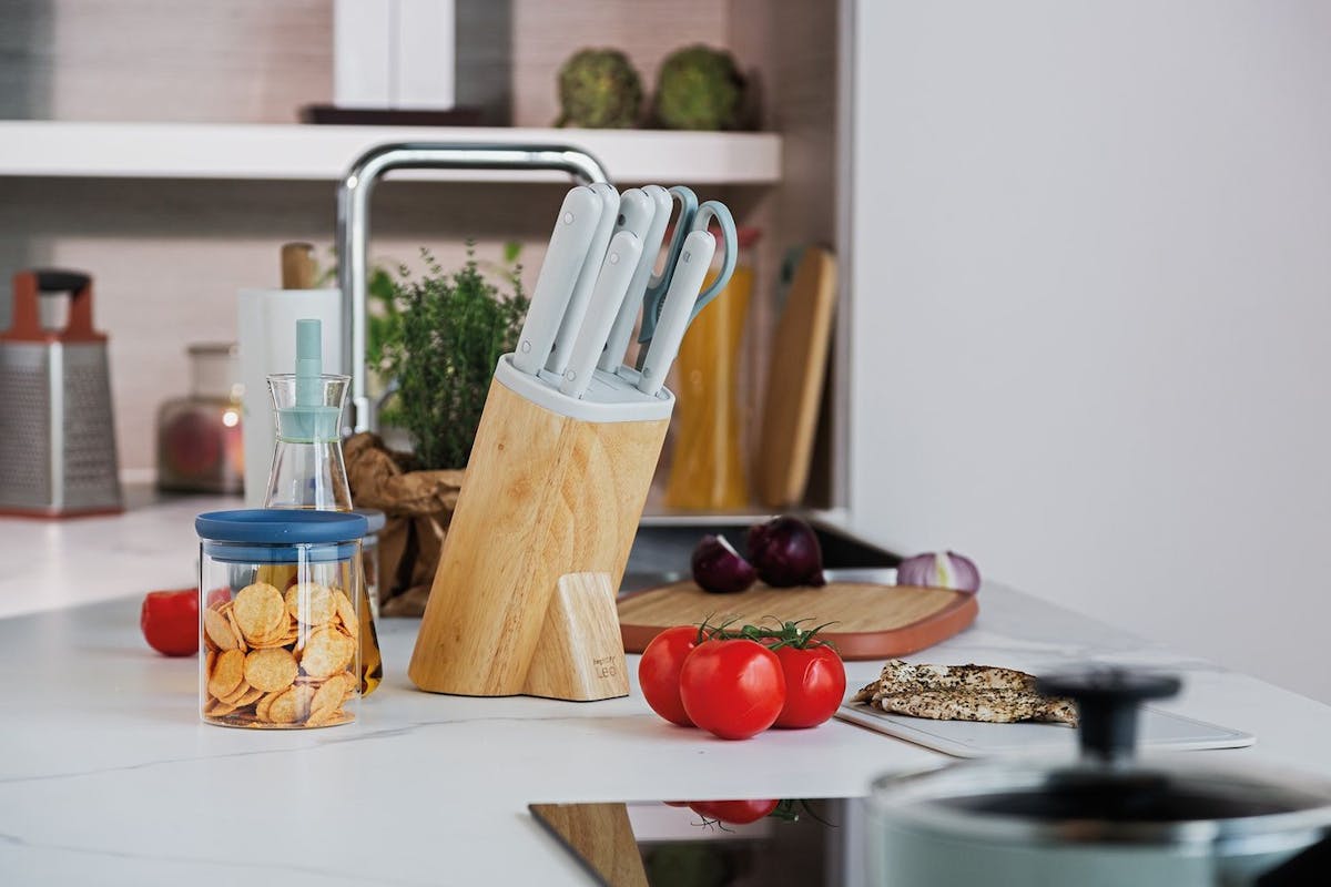 Berghoff Glints Spirit 7 Piece Knife Block Set | Kitchen Knives | Wood | White-9