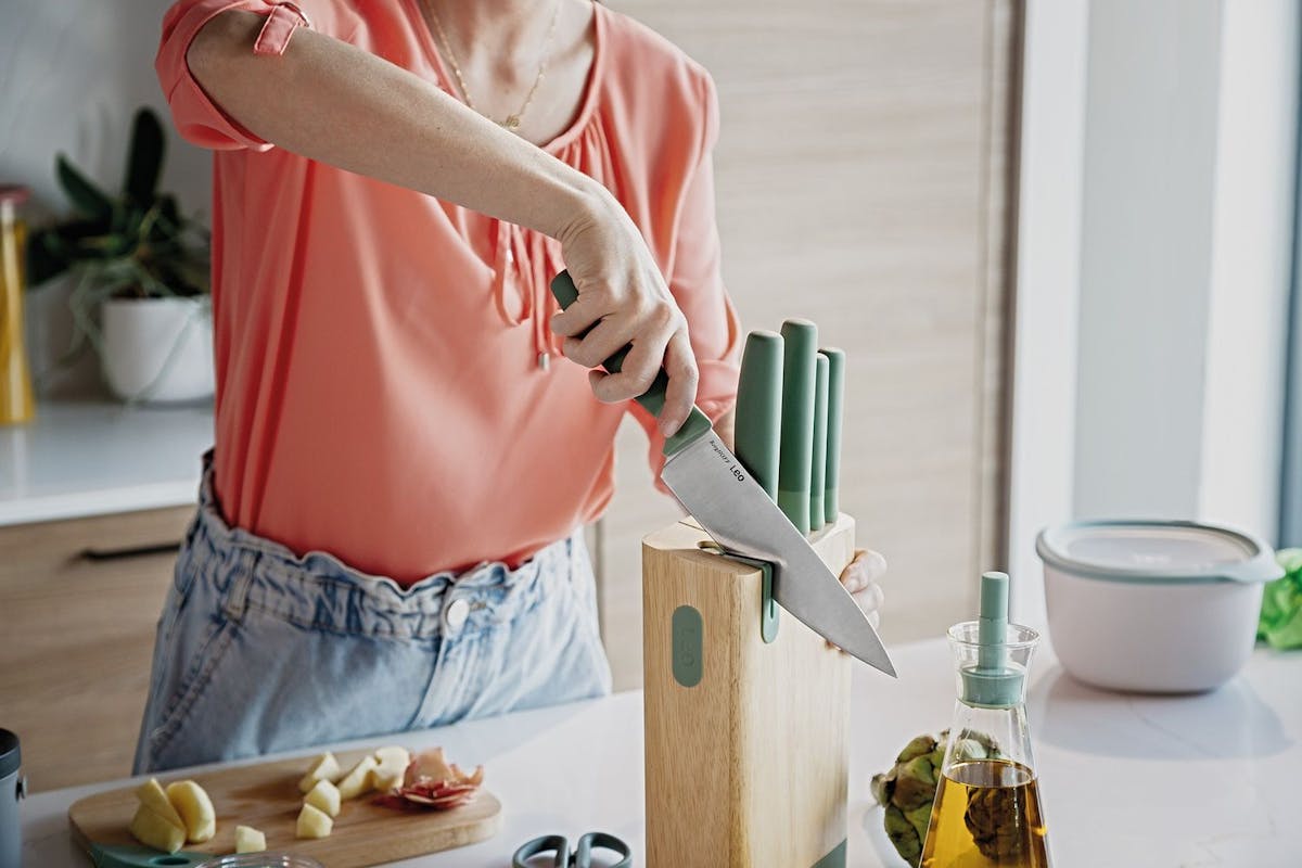 Berghoff 6 Piece Knife Block Set | Stainless Steel Knives | Forest Green | Wooden Block-5