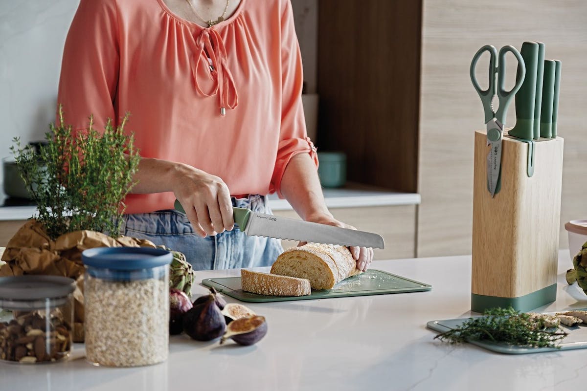 Berghoff 6 Piece Knife Block Set | Stainless Steel Knives | Forest Green | Wooden Block-8