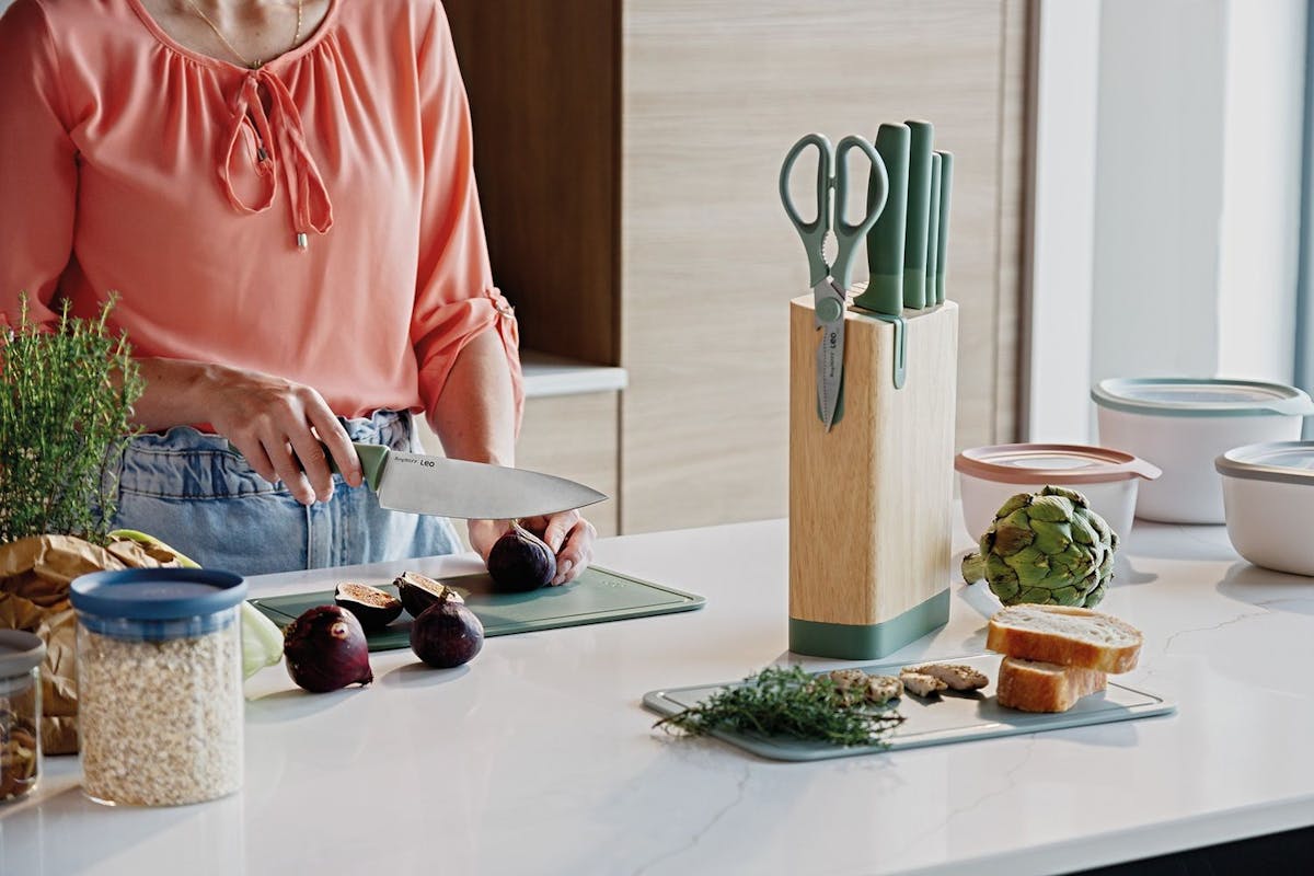 Berghoff 6 Piece Knife Block Set | Stainless Steel Knives | Forest Green | Wooden Block-10