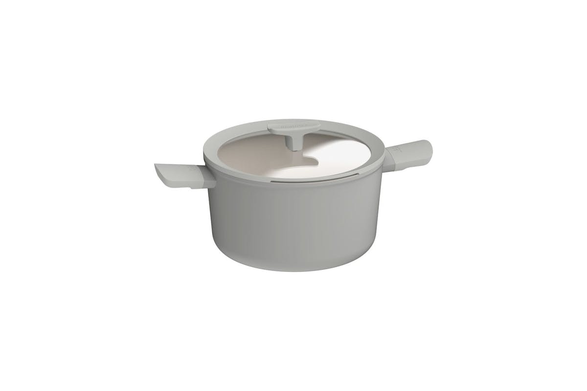 Berghoff Covered Stockpot | Non-stick Aluminium | 24cm Moonmist | 5.5 Litre