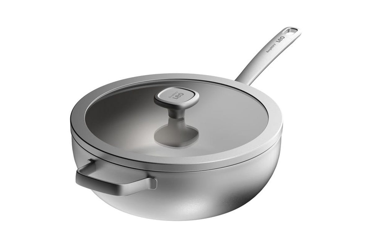 Berghoff | 28cm Wok with Lid | Stainless Steel