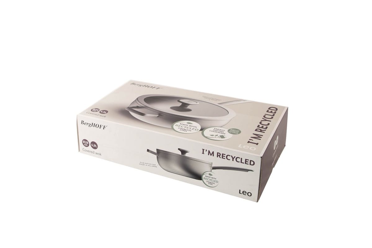 Berghoff | 28cm Wok with Lid | Stainless Steel-2