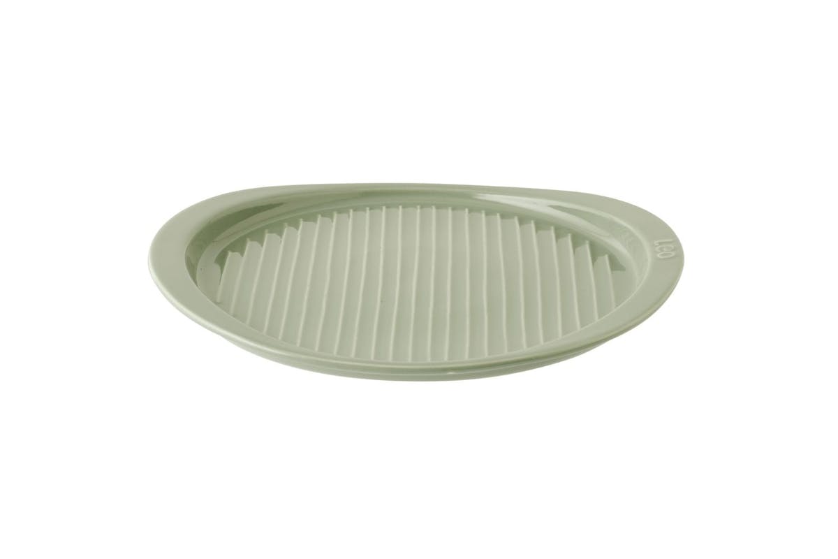 Berghoff Ribbed Pizza Tray Balance Sage | Pizza Tray | Stoneware | 33.8x33x2.5cm-2