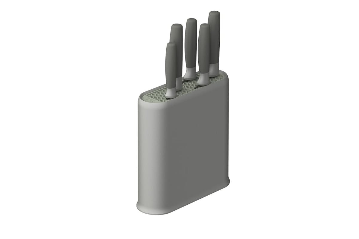 Berghoff Universal 6 Pc Knife Block With Knives | Knife Block Set | Recycled Plastic | 6 Piece