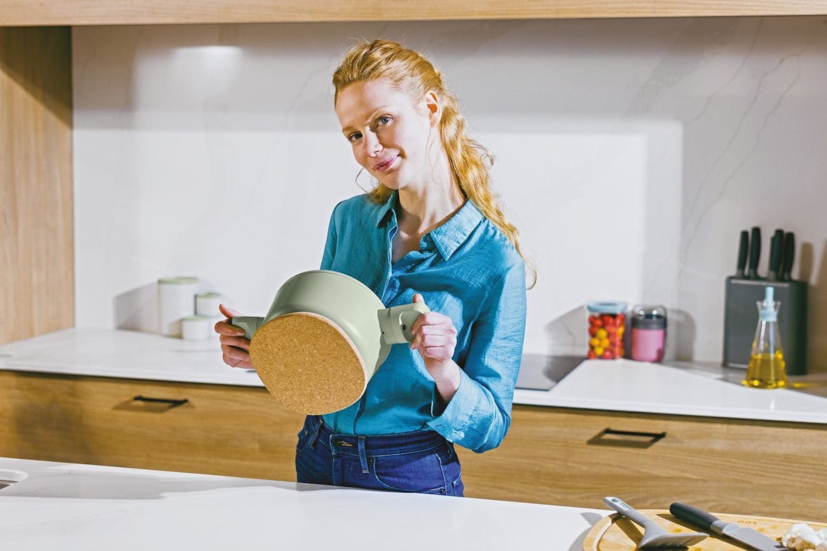 Berghoff Magnetic Cork Trivet | Kitchen Gadget | Cork & Silicone | Green