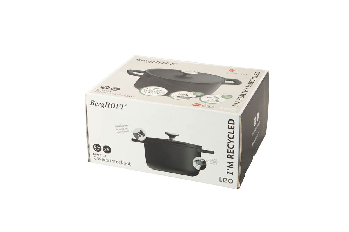 Berghoff 24cm Non Stick Covered Stockpot With Silicone Sleeves | Stockpot | Aluminium | 24cm-2