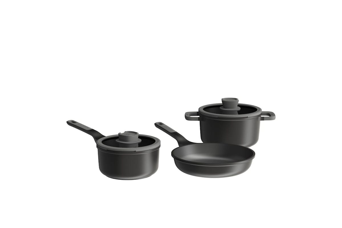 Berghoff 5 Pc Cookware Set Moonmist | Cookware Set | Recycled Cast Aluminium | 18 Cm, 20 Cm, 24 Cm-2