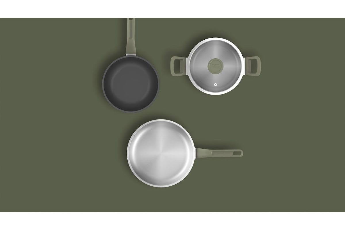 Berghoff Bolt 8 Piece Cookware Set | Pots And Pans | Recycled Stainless Steel | Green-5