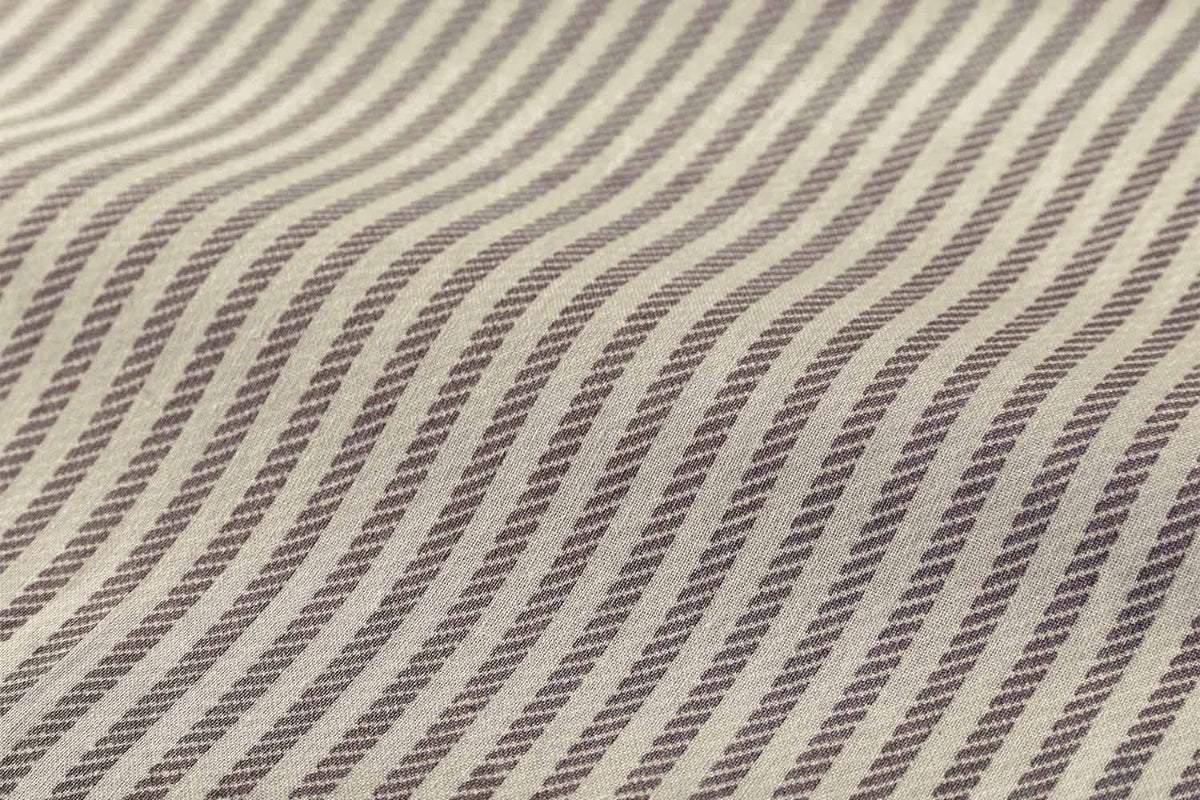 Calico & Chalk | Twill Stripe Duvet Cover Set | Chocolate | Super King-5