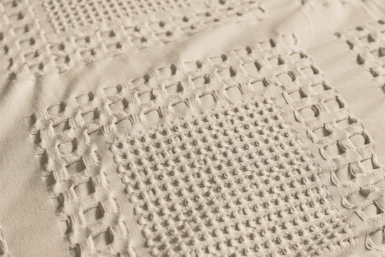 Murmur | Maeve Waffle Duvet Cover Set | Cream |  King-5