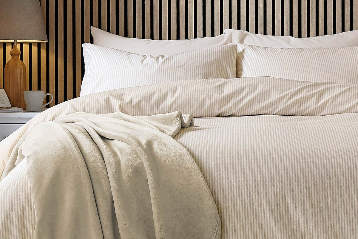 Calico & Chalk | Twill Stripe Duvet Cover Set | Linen | Double-2