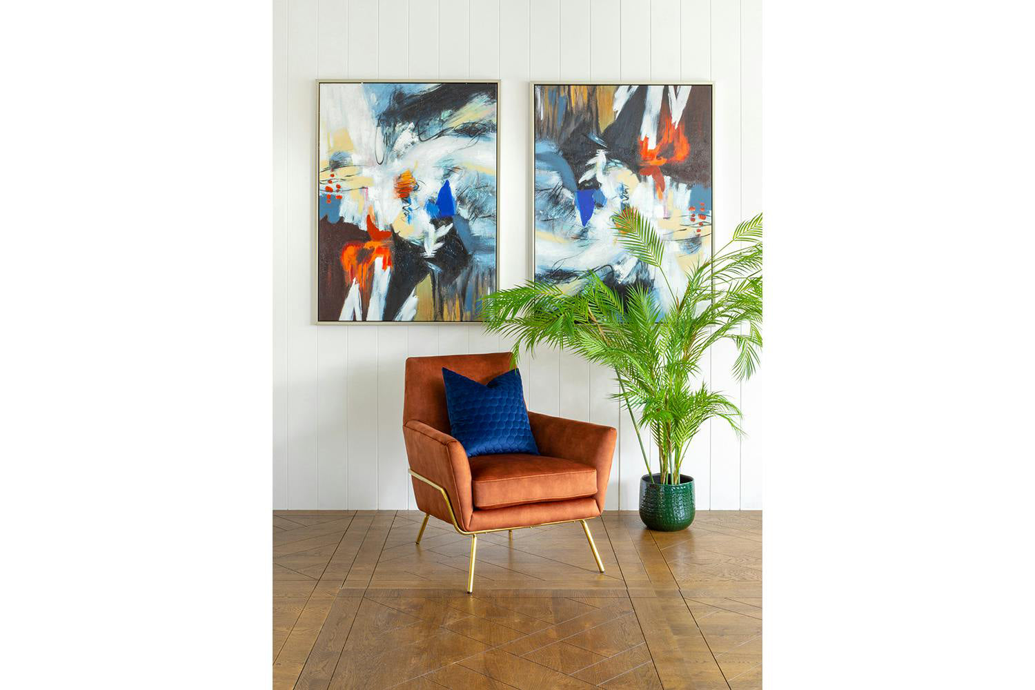 Bellini Velour Cushion | Navy | 45 x 45cm-2