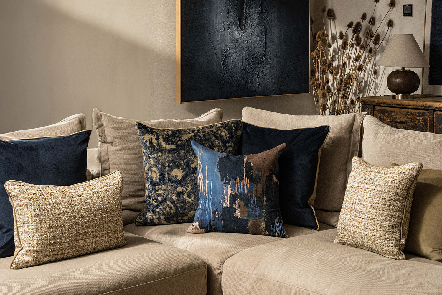 Brody Cushion | Blue | 50 x 50 cm-2