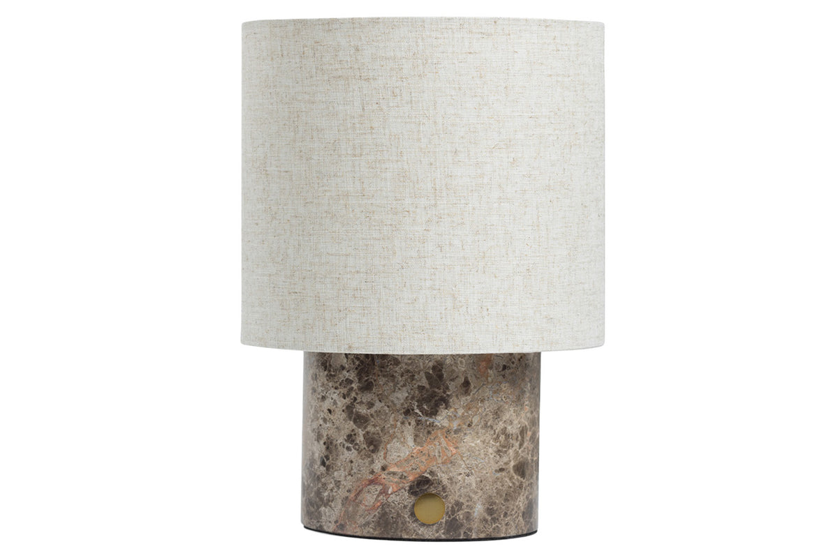 Eli Marble Table Lamp | Brown