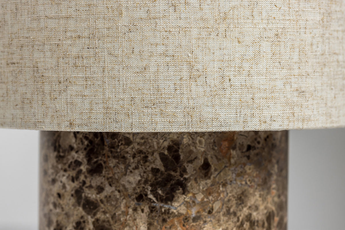 Eli Marble Table Lamp | Brown-4